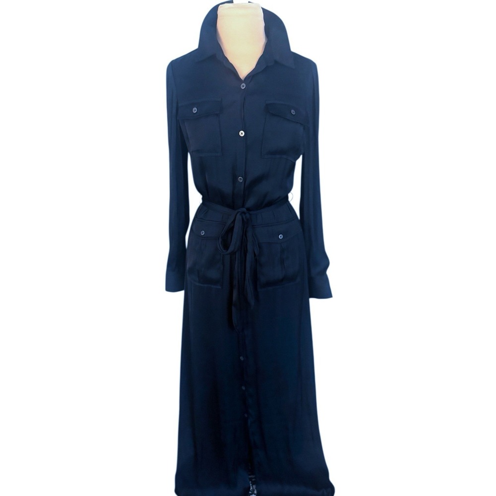 NWT Madewell Satin Button Front Utility Maxi Shir… - image 2